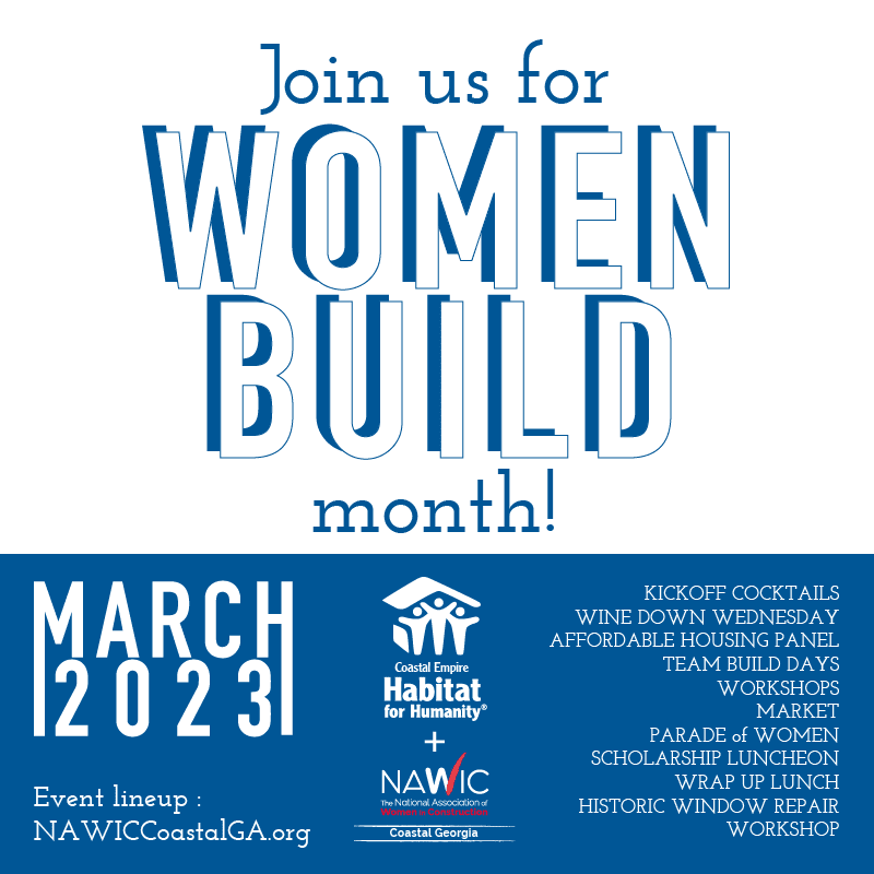 Habitat for Humanity and NAWIC Announce Schedule for 2023 Women's Build Month - Savannah Master 