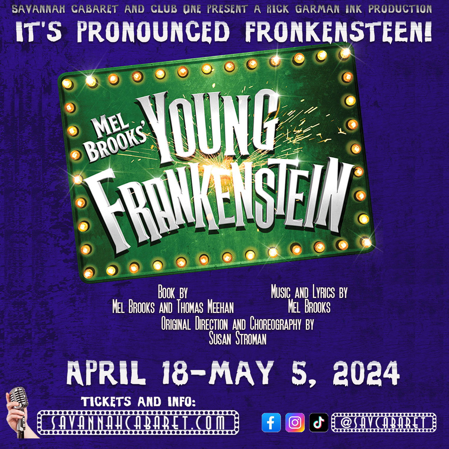 Savannah Cabaret: Mel Brooks' Young Frankenstein - Savannah Master Calendar