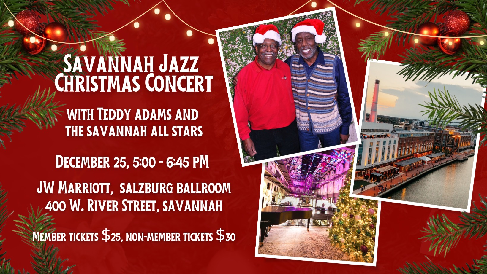 Savannah Jazz Christmas Concert with Teddy Adams and The Savannah All