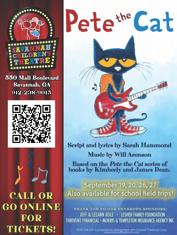 Pete the Cat Performances at Savannah Children’s Theatre