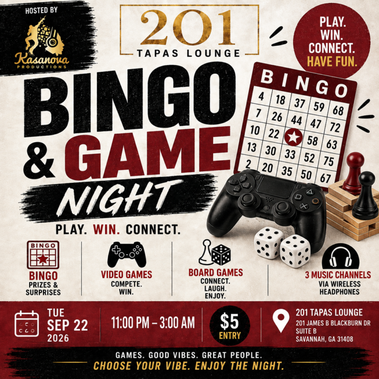Bingo & Game Night @ 201 Tapas Lounge