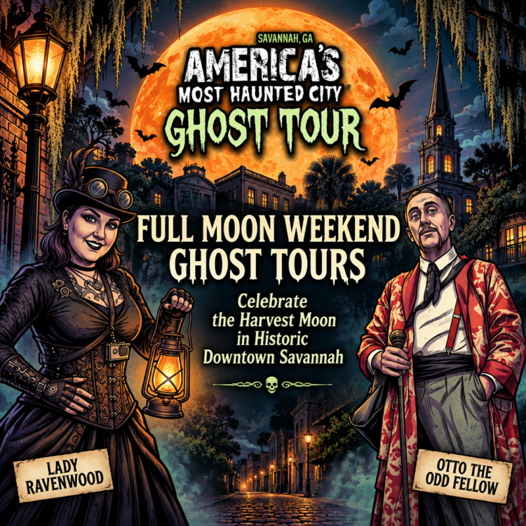 Full Moon Weekend Ghost Tours Hosted by America’s Most Haunted City® Tour (8pm, Friday & Saturday)