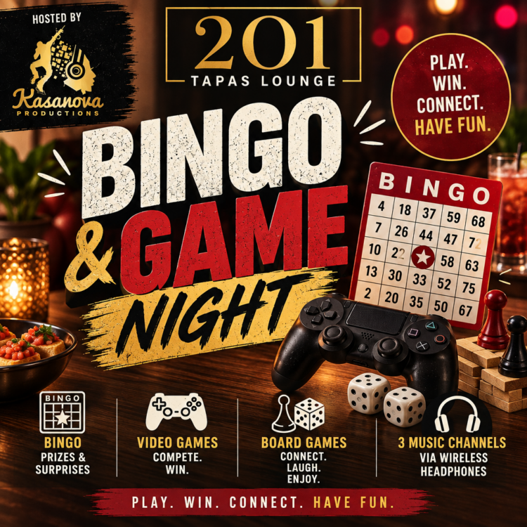 Bingo & Game Night @ 201 Tapas Lounge