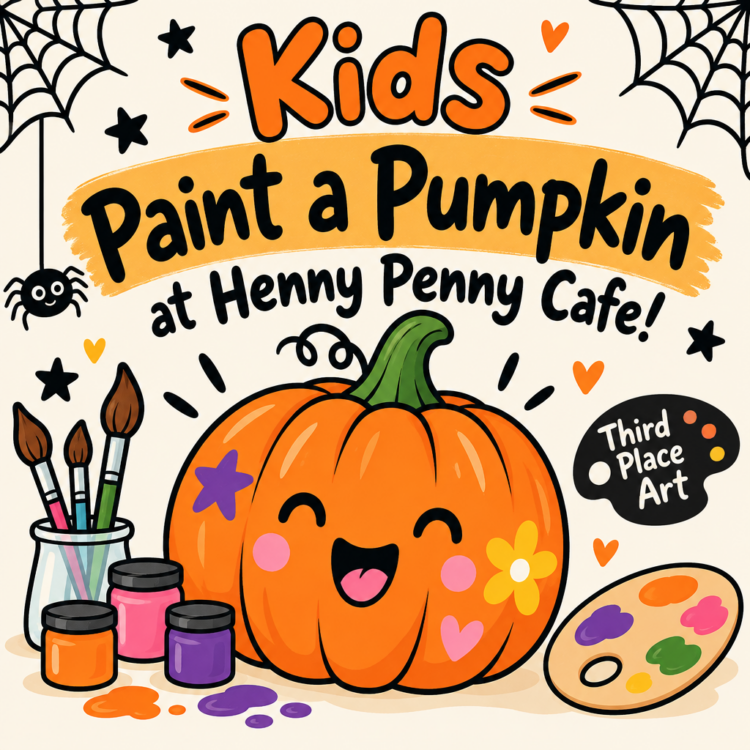 Kids Paint a Pumpkin at Henny Penny Cafe!
