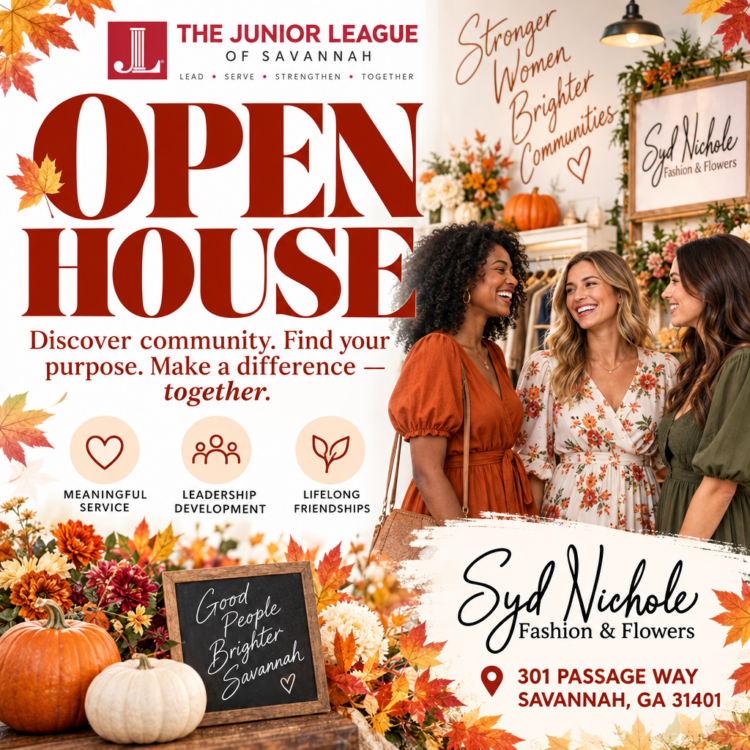 Junior League Savannah – Open House at Syd Nicole Fashion and Flowers